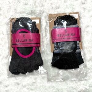 NWT- ToeSox Woman’s Bellarina Full & Half Toe Grip Sock Bundle Organic Cotton
